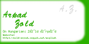 arpad zold business card